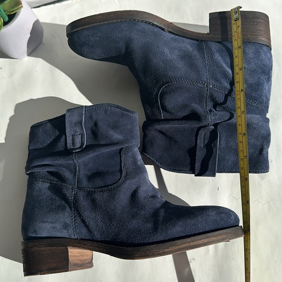 EL CAMPERO Suede Leather Ankle Boots in Navy Blue-Sz 38-US 8 - Picture 12 of 15